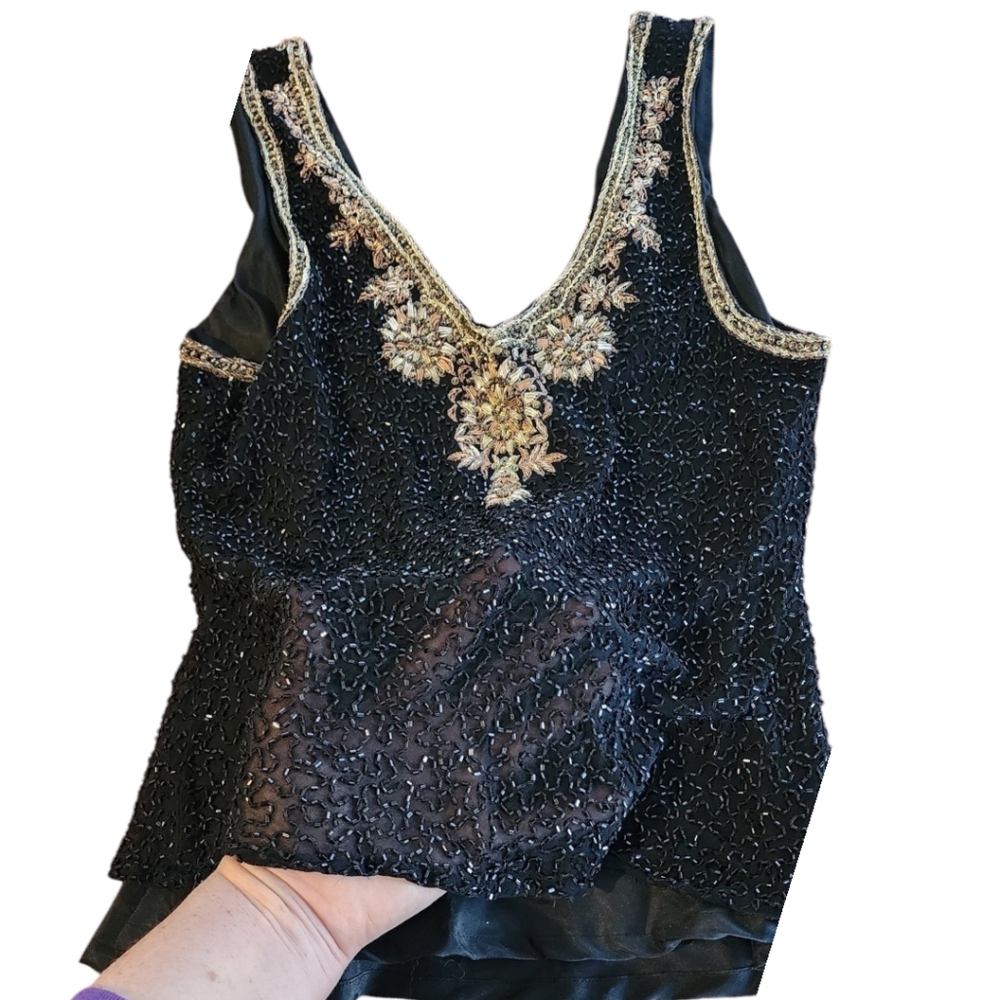 Stenay Top, Size 12, Black beaded and sequened - Picture 6 of 14